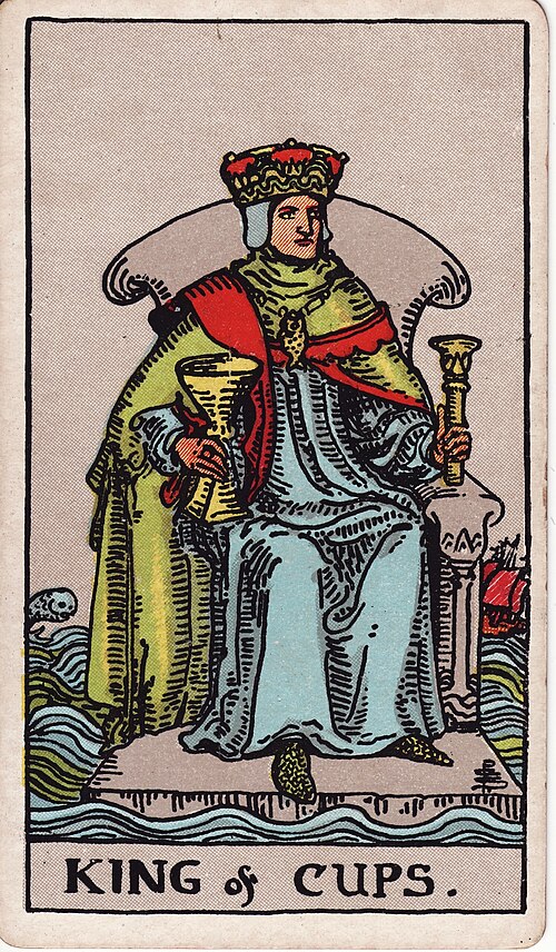 聖杯國王(King of Cups)塔羅牌