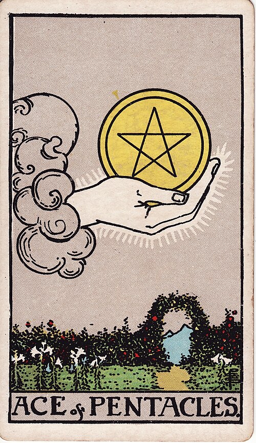 錢幣一(Ace of Pentacles)塔羅牌