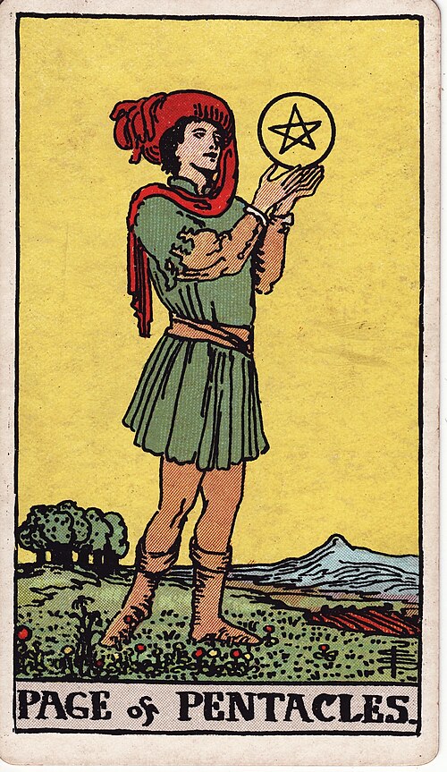 錢幣侍者(Page of Pentacles)塔羅牌