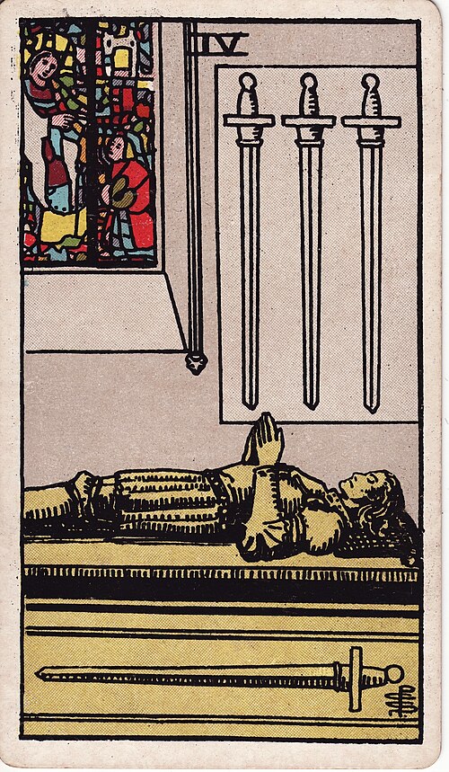 寶劍四(Four of Swords)塔羅牌