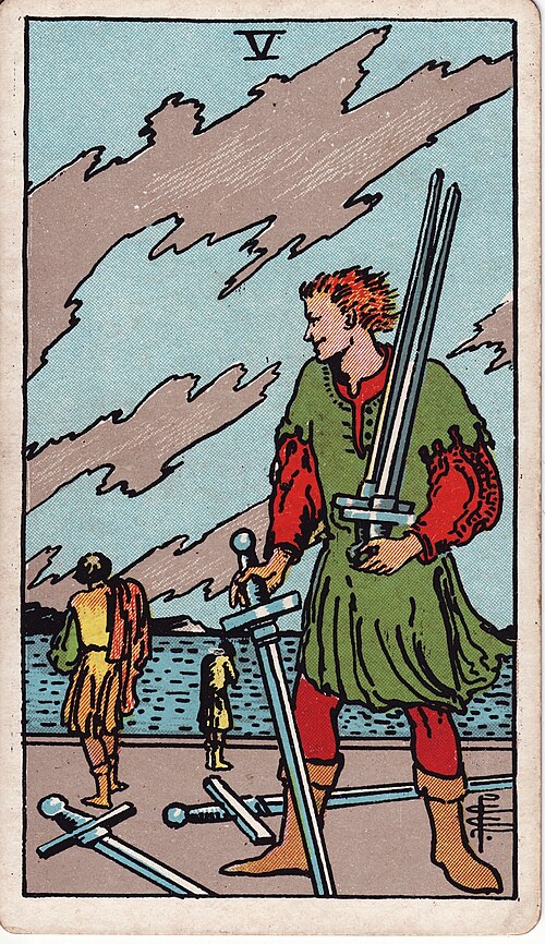 寶劍五(Five of Swords)塔羅牌
