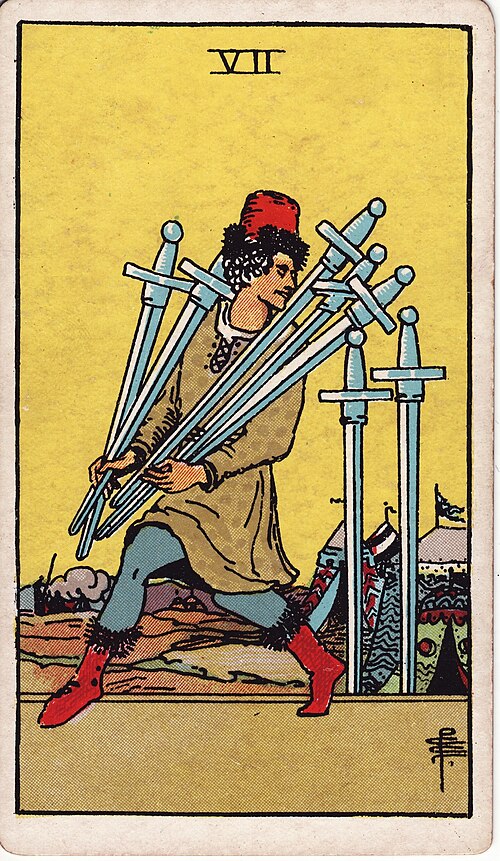 寶劍七(Seven of Swords)塔羅牌