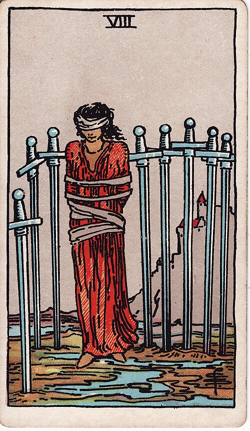 寶劍八(Eight of Swords)塔羅牌
