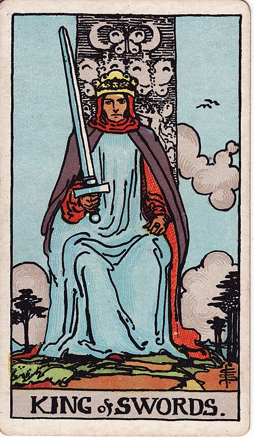 寶劍國王(King of Swords)塔羅牌