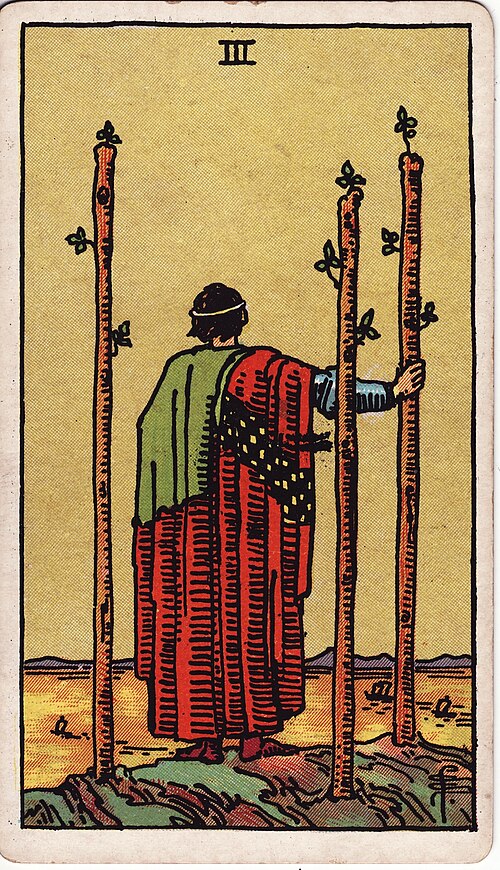 權杖三(Three of Wands)塔羅牌