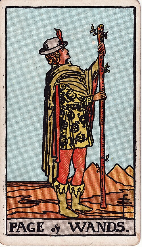 權杖侍者(Page of Wands)塔羅牌