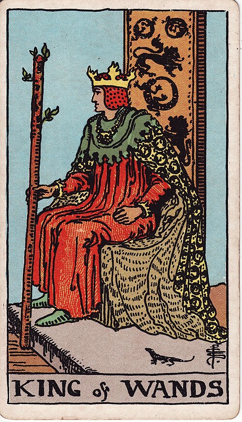 權杖國王(King of Wands)塔羅牌
